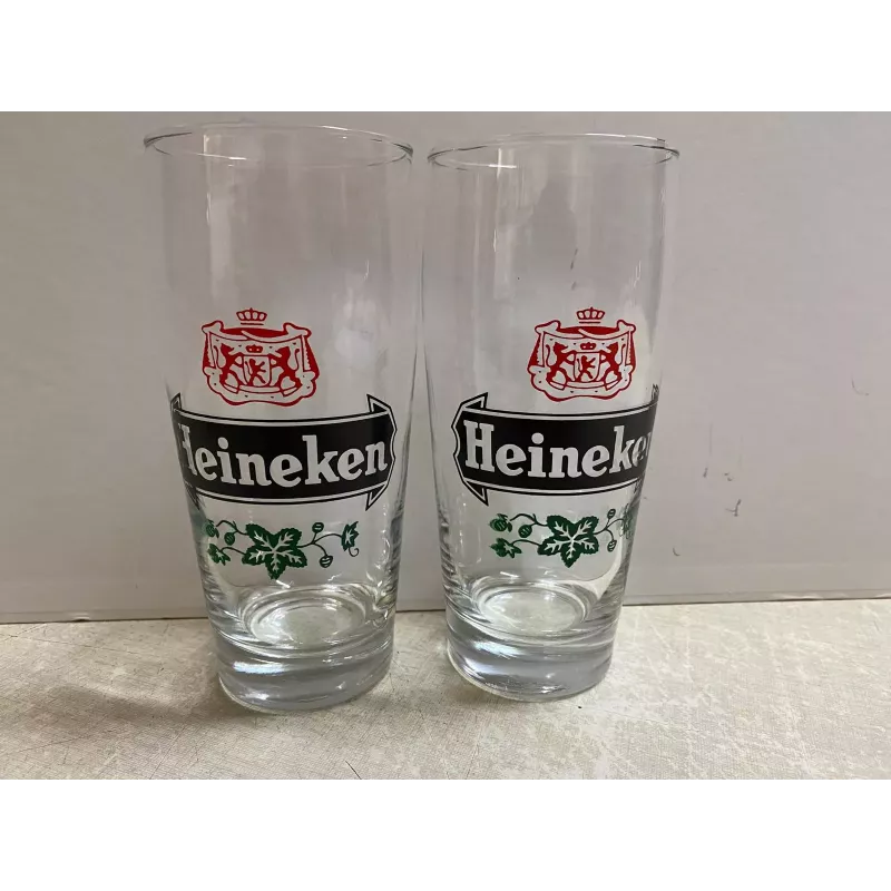 2 VERRES HEINEKEN  50CL  HT 17.50CL  EXPORT