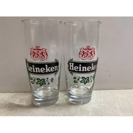 2 VERRES HEINEKEN  50CL  HT 17.50CL  EXPORT