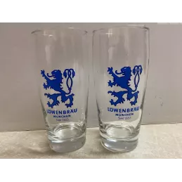 2 VERRES LOWENBRAU  50CL HT 17.50CM