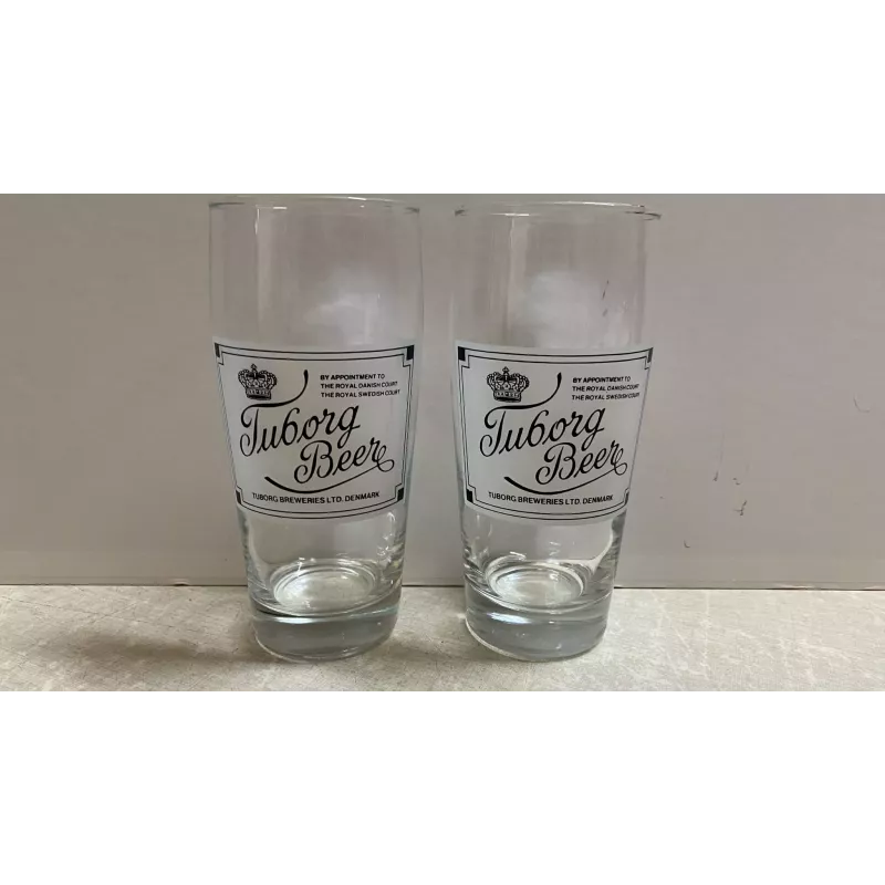 2 VERRES TUBORG  50CL HT.17.50CM