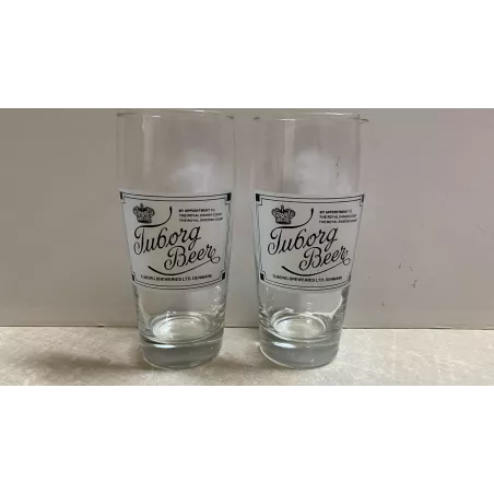 2 VERRES TUBORG  50CL HT.17.50CM