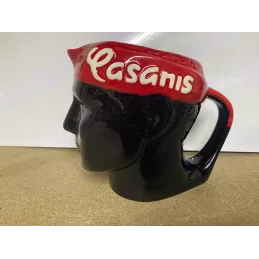 PICHET CASANIS  NOIR  BANDEAU  ROUGE BORDEAUX