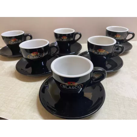 6 TASSES A CAFE  BLASCO  12/14CL + 6 SOUS TASSES