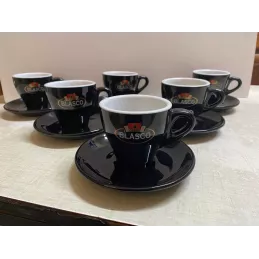 6 TASSES A CAFE  BLASCO  12/14CL + 6 SOUS TASSES