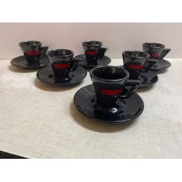 6 TASSES A CAFE  BIBAL + 6 SOUS TASSES