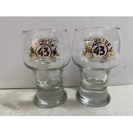 2 VERRES  LIQUEUR 43   20CL HT 11.50CM