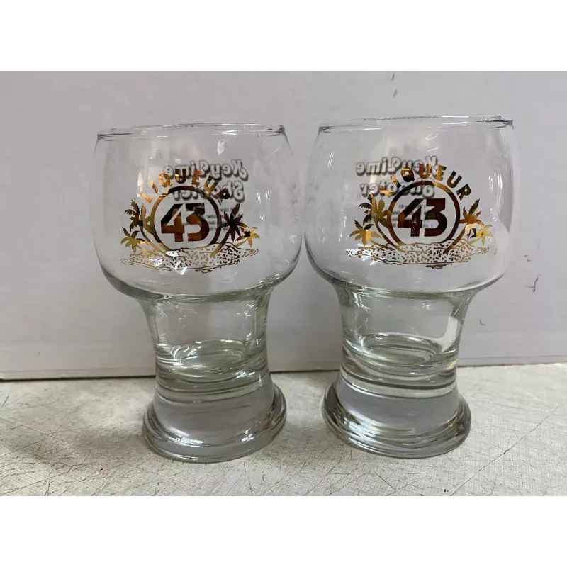 2 VERRES  LIQUEUR 43   20CL HT 11.50CM