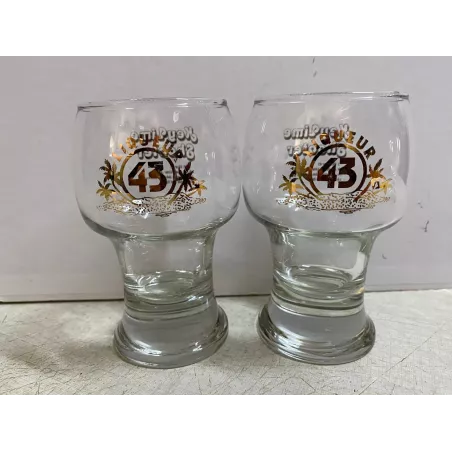 2 VERRES  LIQUEUR 43   20CL HT 11.50CM