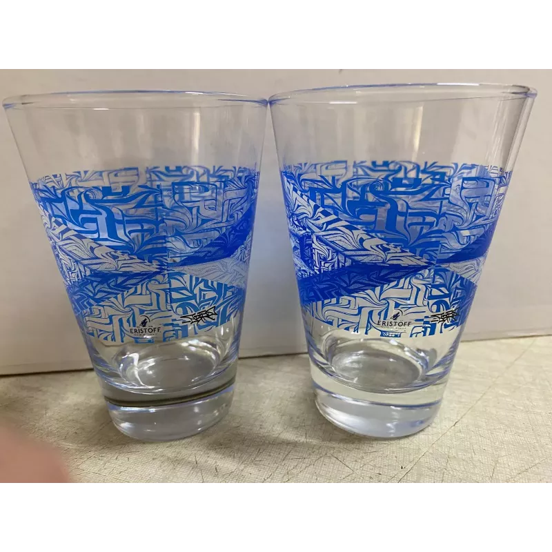 2 VERRES ERISTOFF COLLECTOR   25CL HT 11.50CM