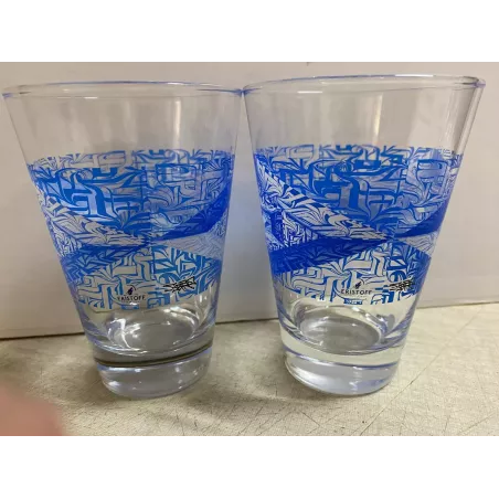 2 VERRES ERISTOFF COLLECTOR   25CL HT 11.50CM