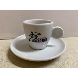 6 TASSES  A CAFE MOKARABIA  + 6 SOUS TASSES
