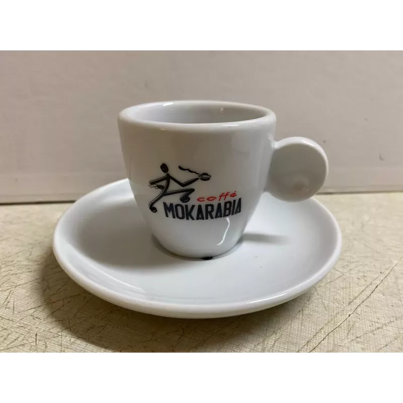 6 TASSES  A CAFE MOKARABIA  + 6 SOUS TASSES
