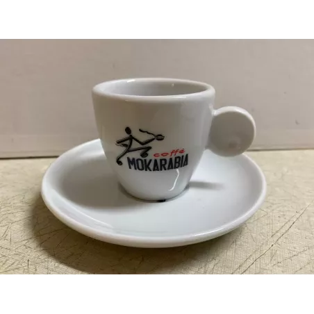 6 TASSES  A CAFE MOKARABIA  + 6 SOUS TASSES
