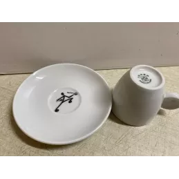 6 TASSES  A CAFE MOKARABIA  + 6 SOUS TASSES