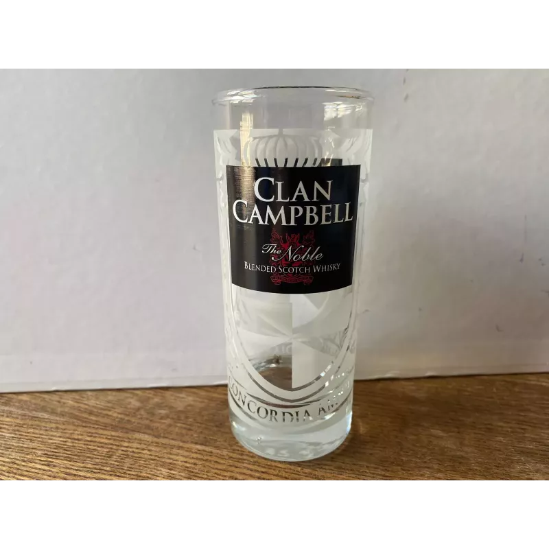 6 VERRES  CLAN CAMPBELL BLENDED  SCOTCH WHISKY  17CL  HT 12.40CM
