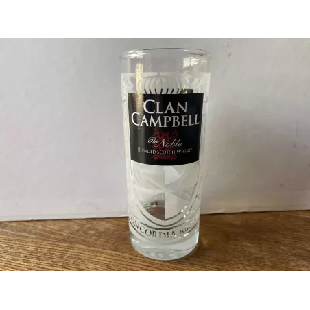 6 VERRES  CLAN CAMPBELL BLENDED  SCOTCH WHISKY  17CL  HT 12.40CM