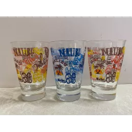 3 VERRES MALIBU  COLLECTOR  25CL HT 12CM