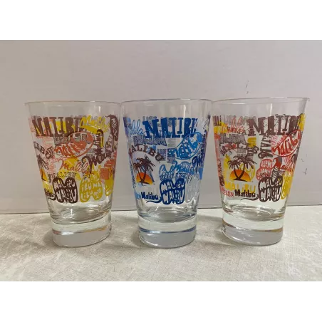3 VERRES MALIBU  COLLECTOR  25CL HT 12CM