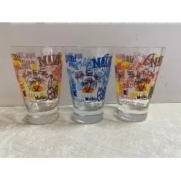 3 VERRES MALIBU  COLLECTOR  25CL HT 12CM