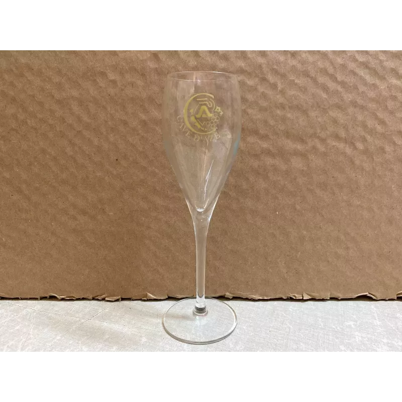 6 VERRES  CAVE D'AZE VINS BLANC DE BOURGOGNE  10/12CL HT 19.20CM