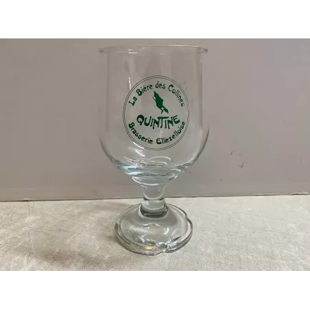 1 VERRE  QUITINE  LA BIERE DES COLLINES  45CL HT 17CM
