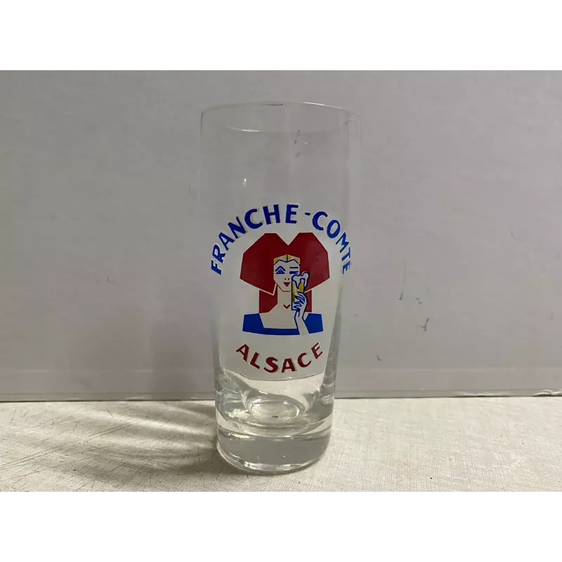VERRE  FRANCHE-COMTE ALSACE 25CL A FACETTE HT 14CM