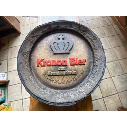 FOND DE TONNEAU  KRONEN  BIER  EN RESINE  DIAMETRE 40CM