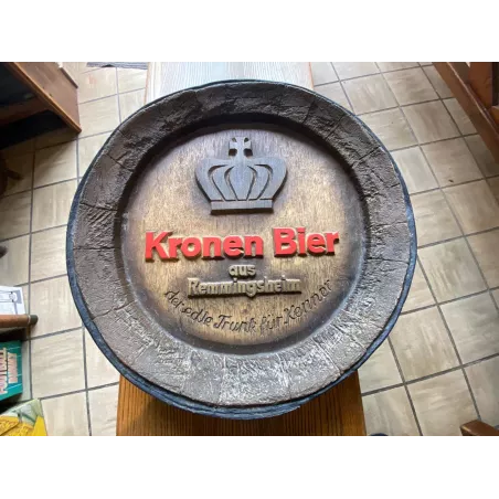FOND DE TONNEAU  KRONEN  BIER  EN RESINE  DIAMETRE 40CM