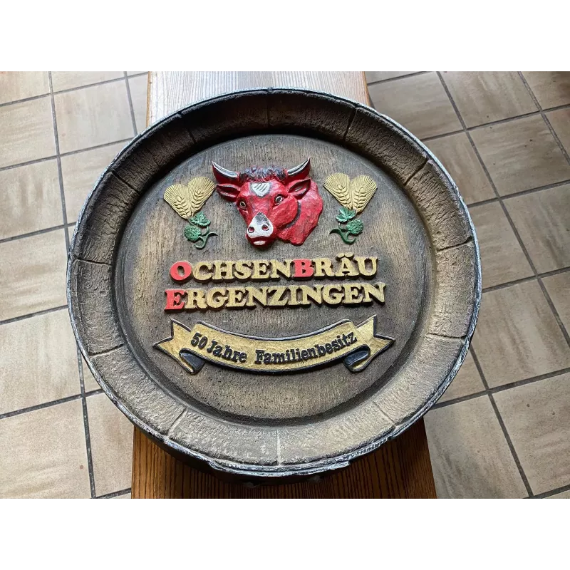 FOND DE TONNEAU OCHSEN BRAU  EN RESINE  DIAMETRE 42CM