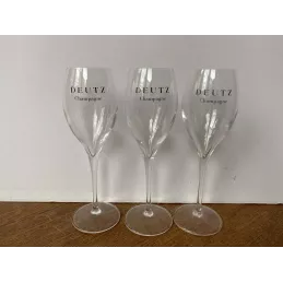 3 FLUTES  CHAMPAGNE  DEUTZ 12CL HT. 19.20CM