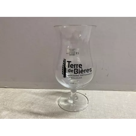 1VERRE  TERRE DE BIERE  BRASSERIE ARTISANALE 25CL HT 15.50CM