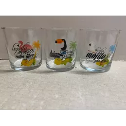 3 VERRES  TEQUILA  COLLECTOR  25CL HT 8.90CM