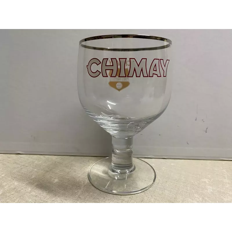 1 VERRE CHIMAY  COLLECTOR 33CL  LOGO DORE