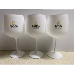3 VERRES  MANGAROCA BATIDA DE COCO  20CL  HT 22CM