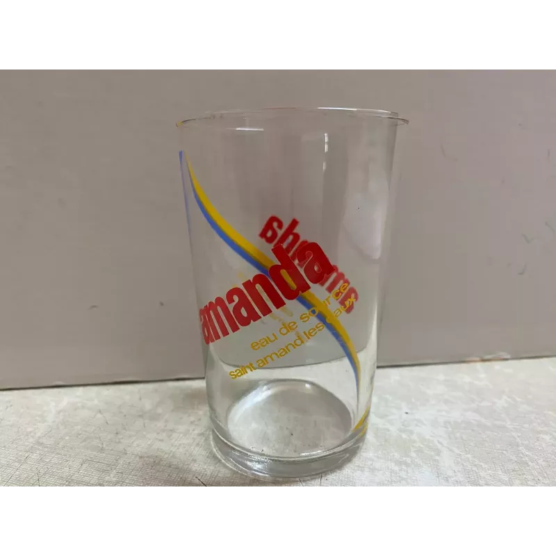 1 VERRE AMANDA EAU  DE SOURCE  ST AMAND LES EAUX HT 10CM