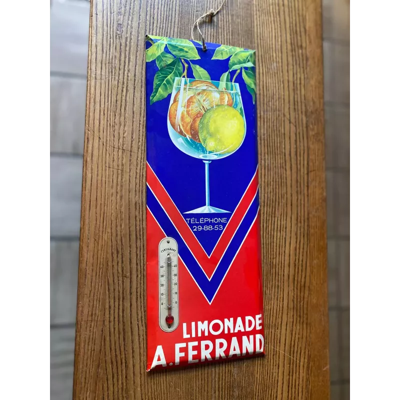 GLASSOID  THERMOMETRE  LIMONADE  A. FERRAND   36.50CM X 13.50CM