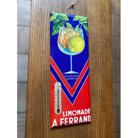 GLASSOID  THERMOMETRE  LIMONADE  A. FERRAND   36.50CM X 13.50CM