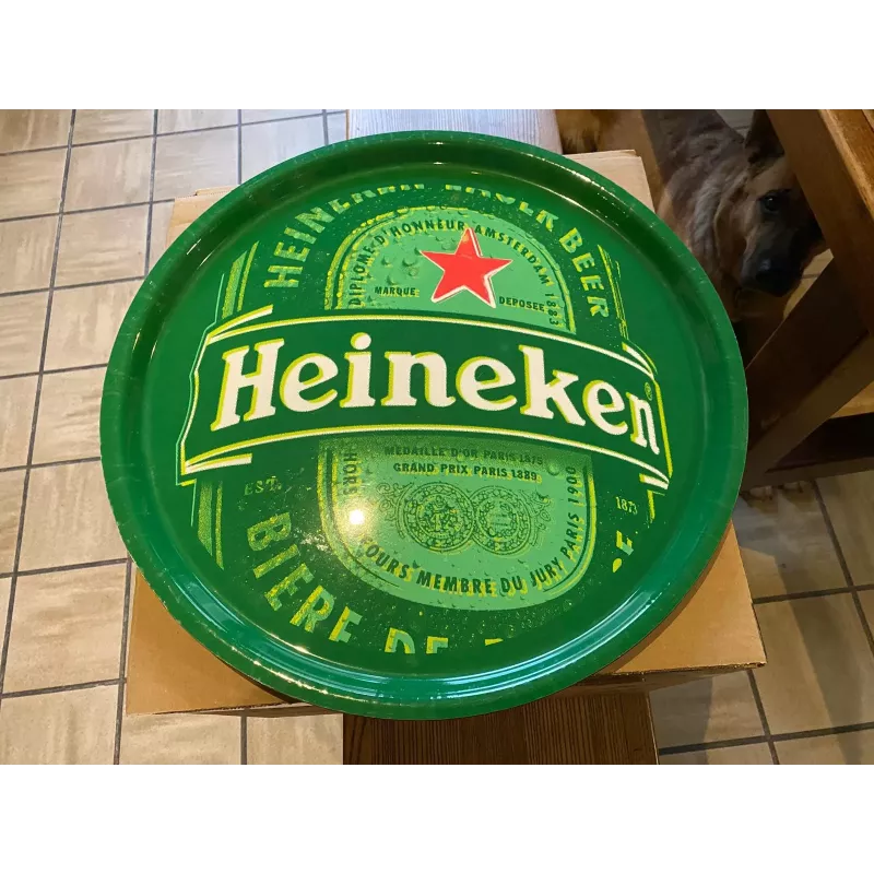 PLATEAU HEINEKEN  DIAMETRE 44CM