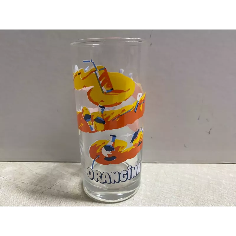 1 VERRE  ORANGINA COLLECTOR  HT 13.40CM