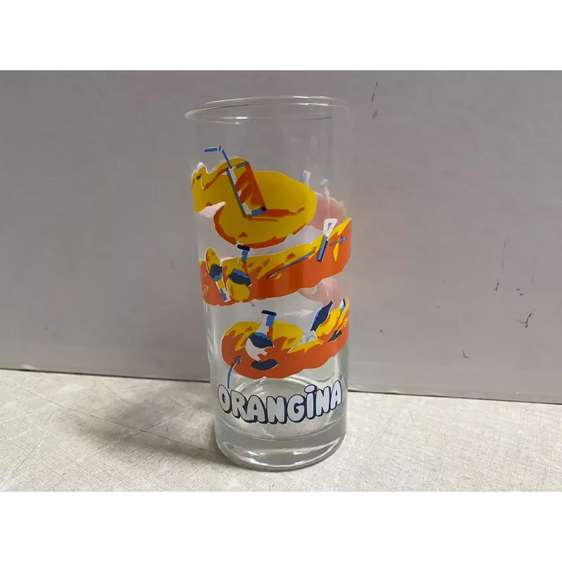 6 VERRES  ORANGINA COLLECTOR  HT 13.40CM