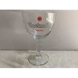 1 VERRE WESTMALLE  TRAPPIST 17CL HT 14.30CM ECRITURE ROUGE