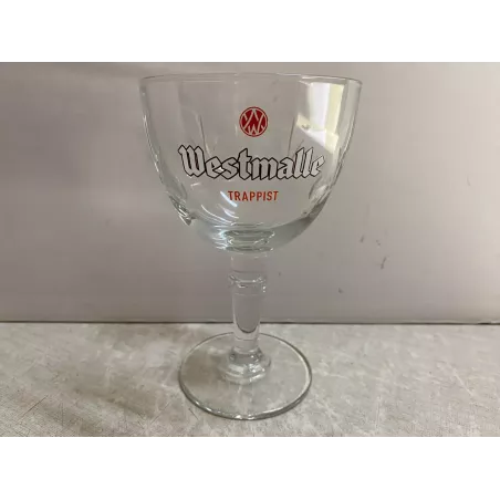 1 VERRE WESTMALLE  TRAPPIST 17CL HT 14.30CM ECRITURE ROUGE