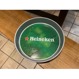 PLATEAU HEINEKEN EN TOLE DIAMETRE 33.50CM  HT.5.50CM