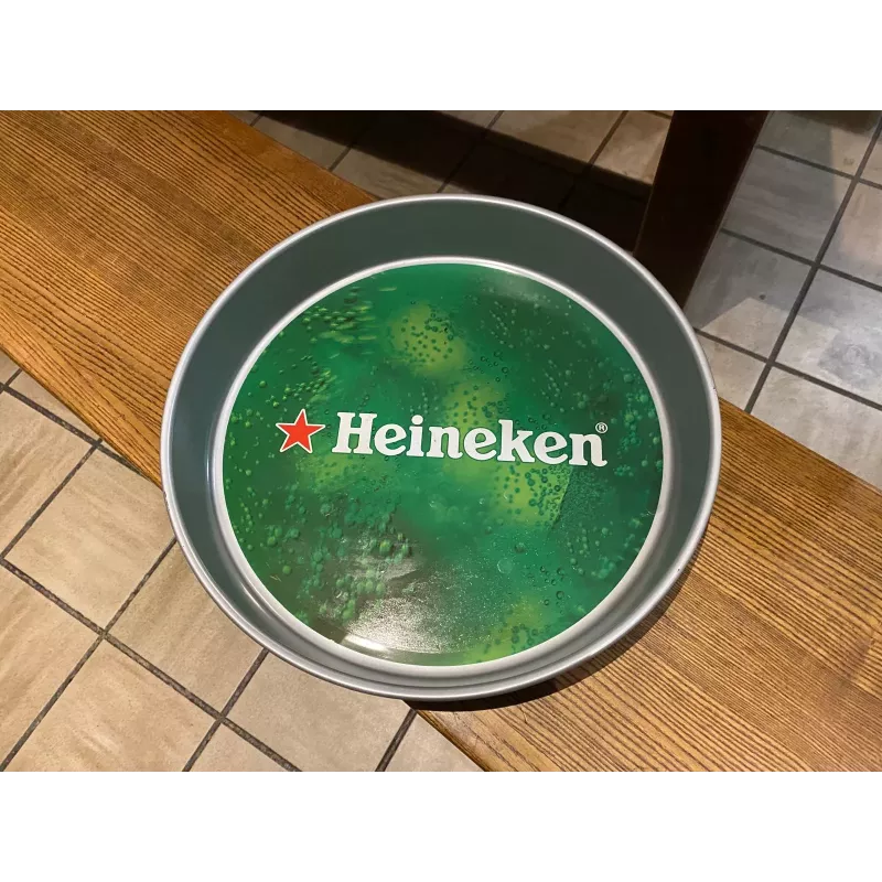 PLATEAU HEINEKEN EN TOLE DIAMETRE 33.50CM  HT.5.50CM