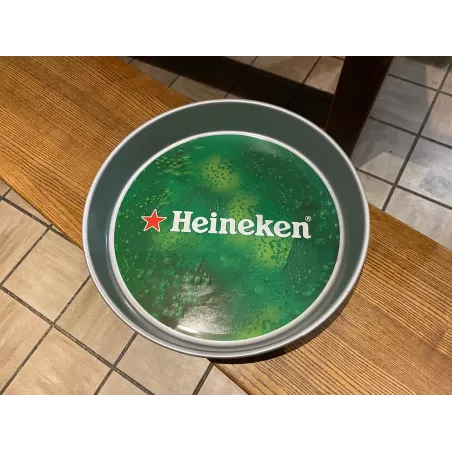 PLATEAU HEINEKEN EN TOLE DIAMETRE 33.50CM  HT.5.50CM