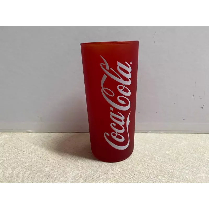 1 VERRE COCA-COLA HT 13.50CM ROUGE GIVRE