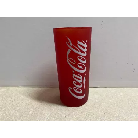 1 VERRE COCA-COLA HT 13.50CM ROUGE GIVRE