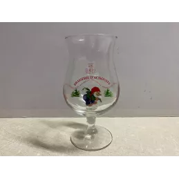1 VERRE BRASSERIE D'ACHOUFFE  25CL ECRITURE ROUGE  HT 15.50CM