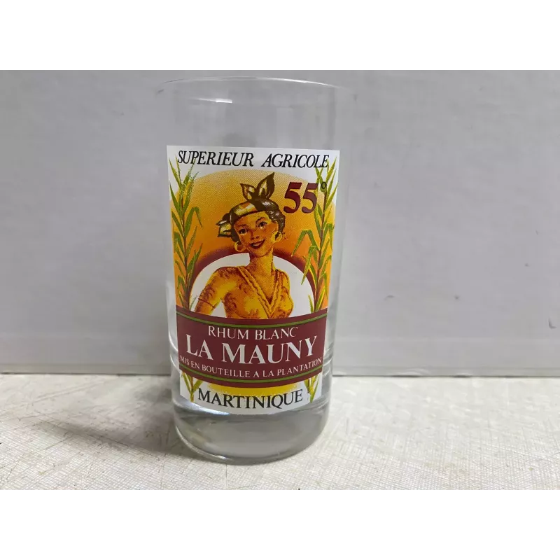 1VERRE  RHUM  LA MAUNY  HT 10CM  VERRE DROIT