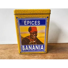 BOITE BANANIA  EPICES  11.50CM X7CM X 16.80CM